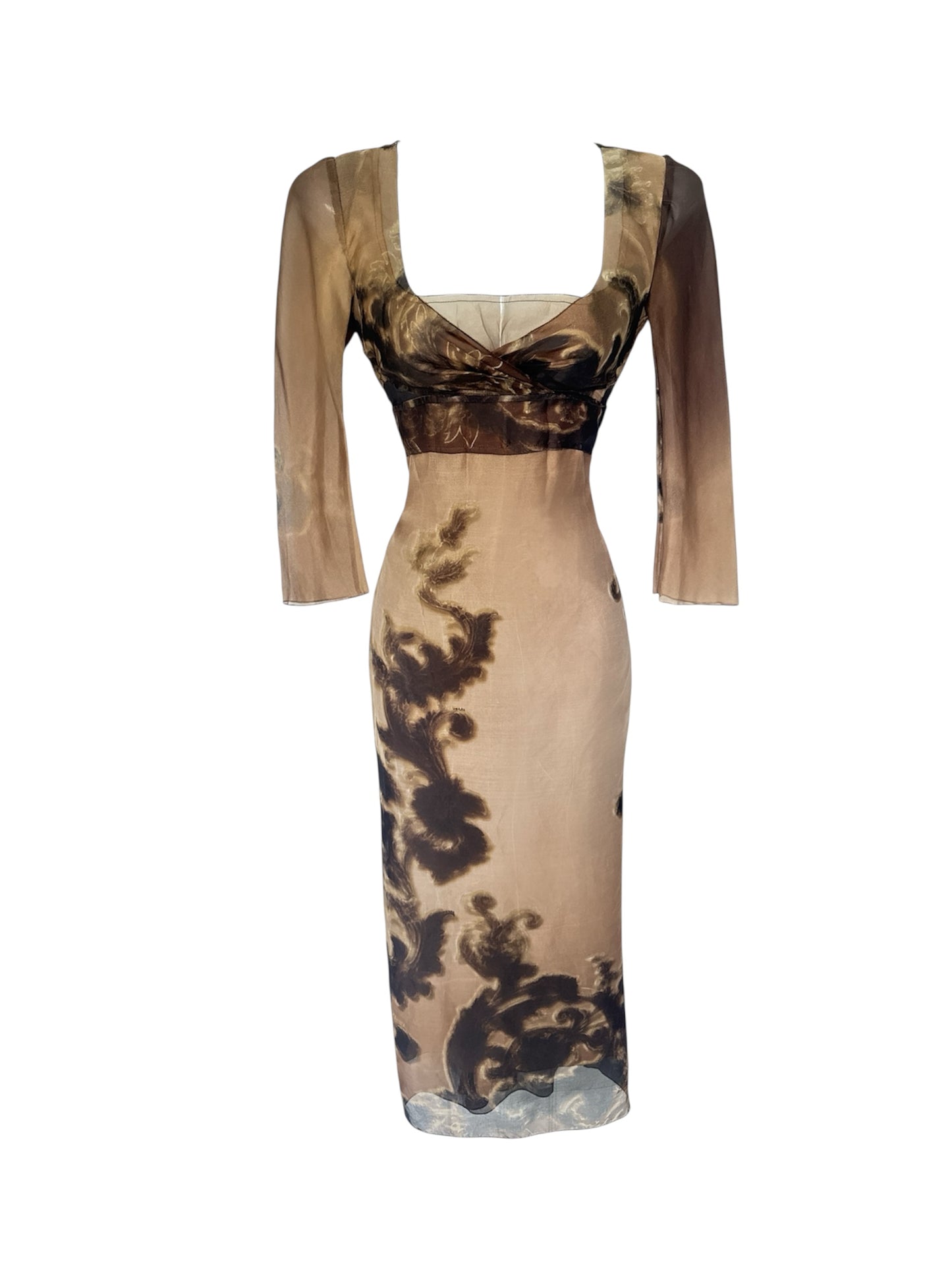 Prada 1990’s Roman Ruins silk dress