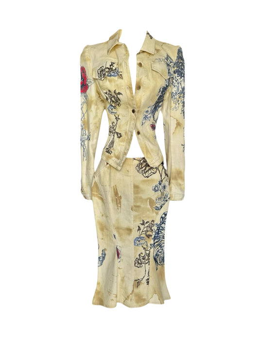 Roberto Cavalli 2003 Tattoo print set