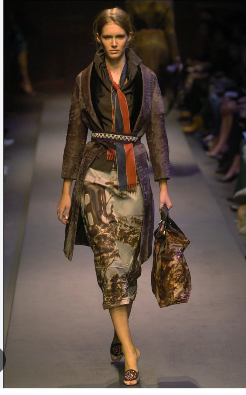 Prada 1990’s Roman Ruins silk dress