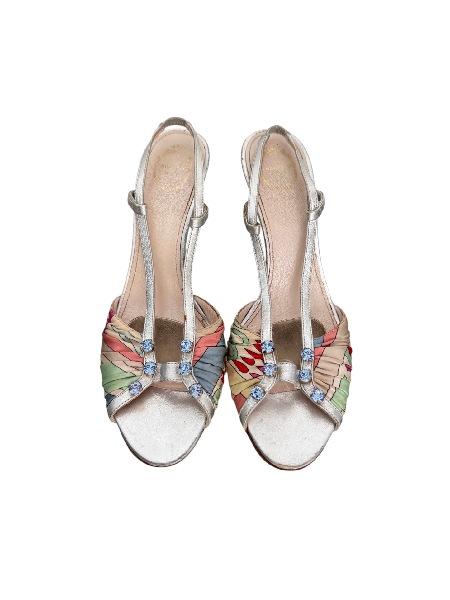 Emilio Pucci satin heels