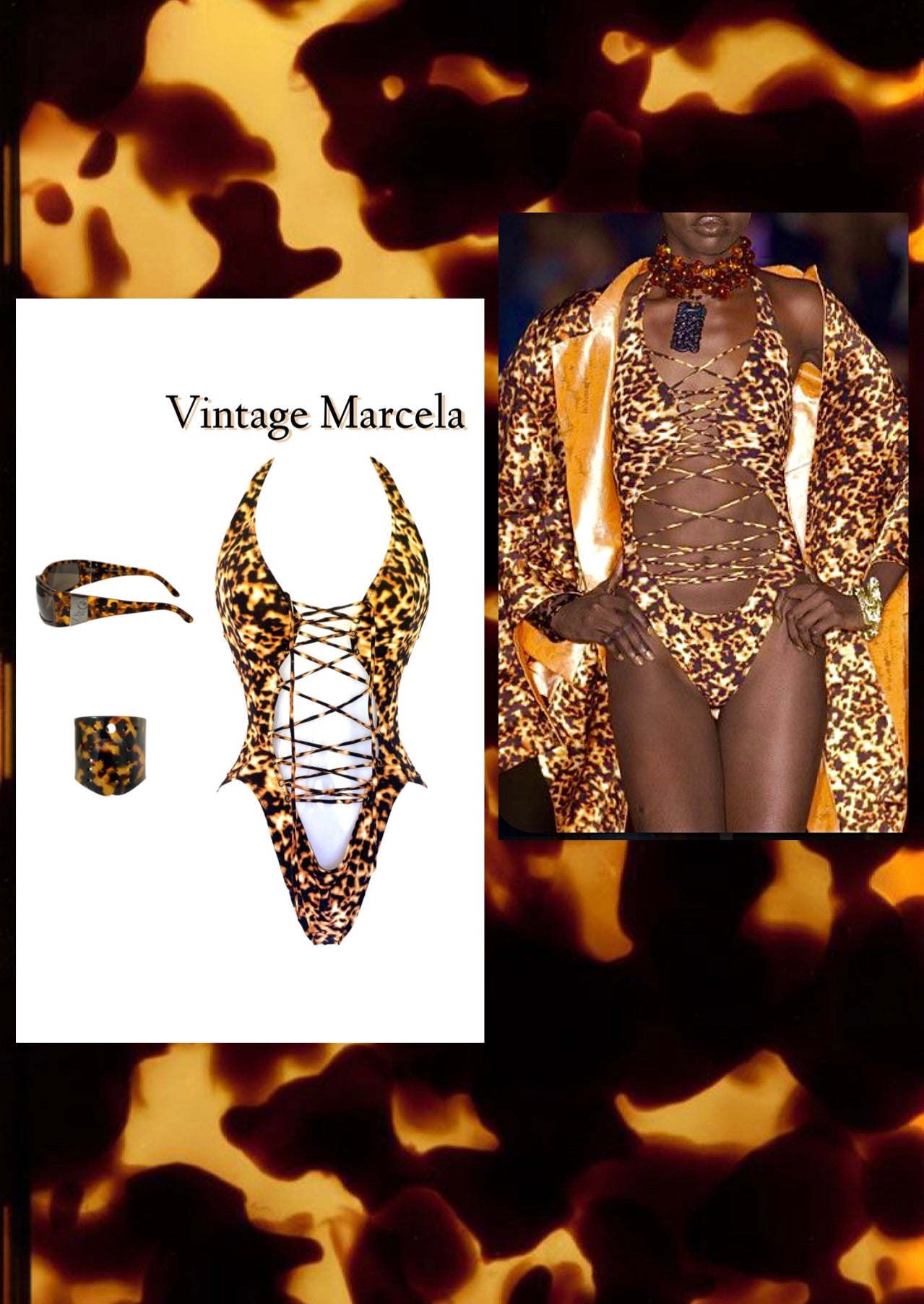 Roberto Cavalli s/s 2003 Tortoise swimsuit